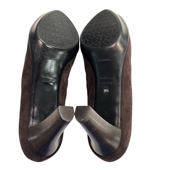 Aquatalia Like NEW Brown Suede 3” Heels, 9.5 - Picture 8 of 10